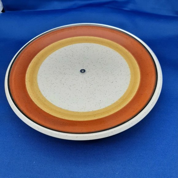 MCM Cheese Domed Lid Tapas Butter Serving Dish W Dalton Tangerine Gold Speckle - Picture 4 of 9